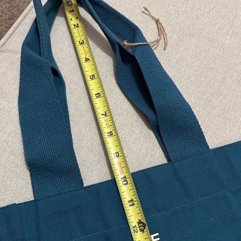 NEW Barnes & Noble Cotton Tote “re-wrap” Fair Trade-Women Made Product-Teal - Picture 14 of 14